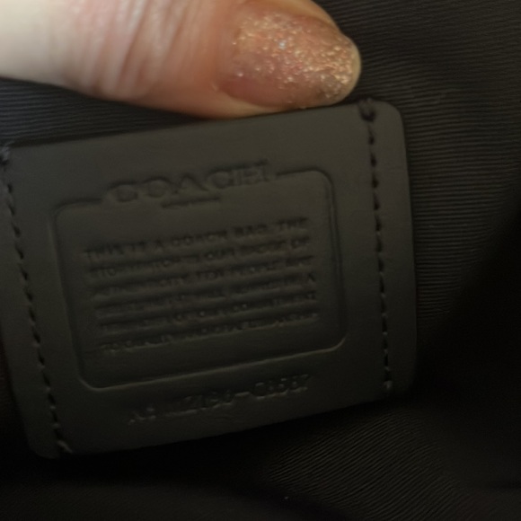 BEAUTIFUL 🤩 - Midnight, Gold, Tan & Cream Aid Coach Rowan File Crossbody Purse - Picture 7 of 9